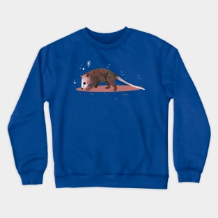 Possum Painting Hand Drawn Crewneck Sweatshirt